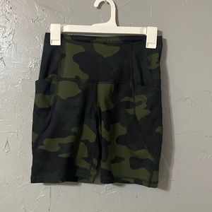Camo biker shorts